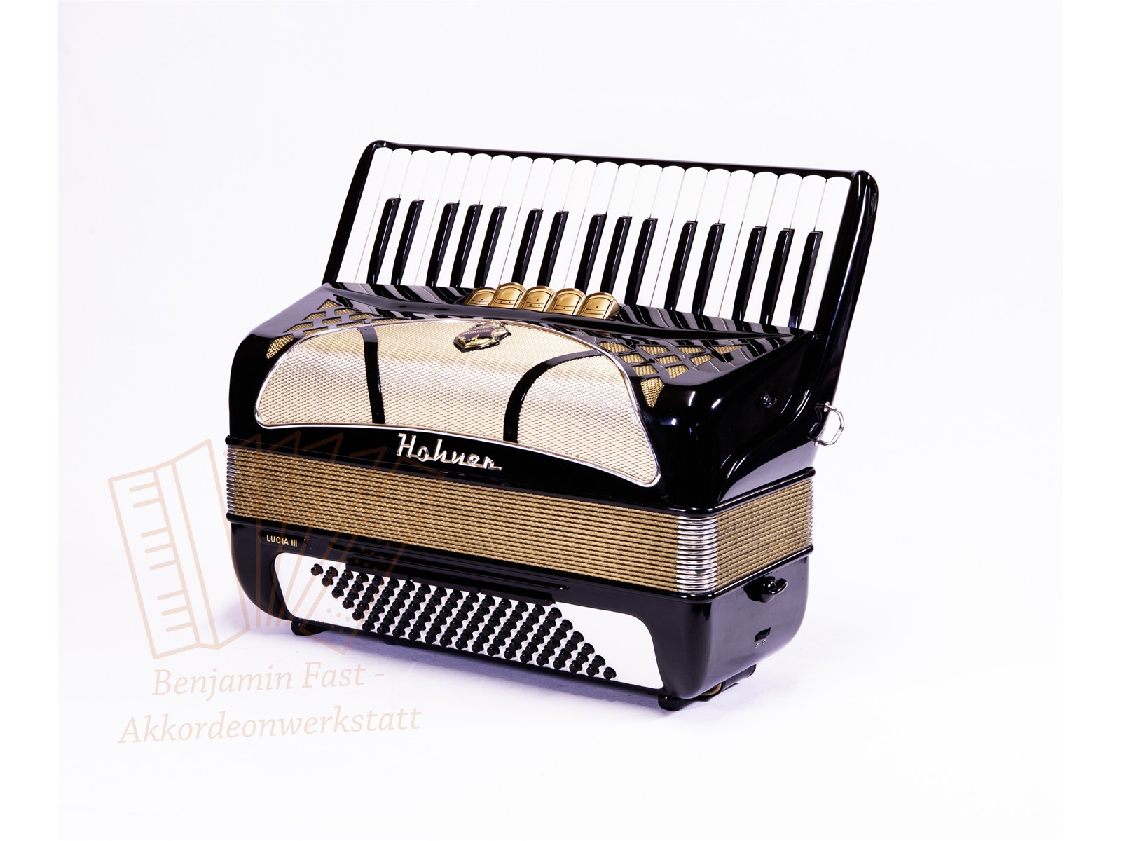 Akkordeon Hohner Verdi II N 96 Bass 37/96/III/7/3 schwarz - gebraucht