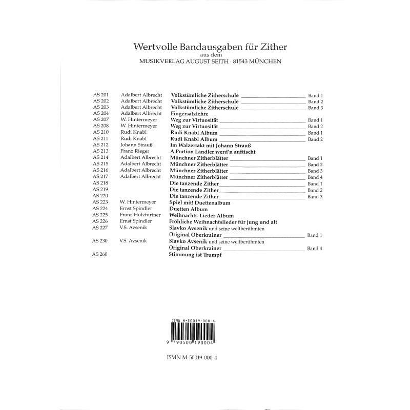 Volkstümliche Zitherschule 1, Albrecht Volkstümliche Zitherschule 1, Albrecht