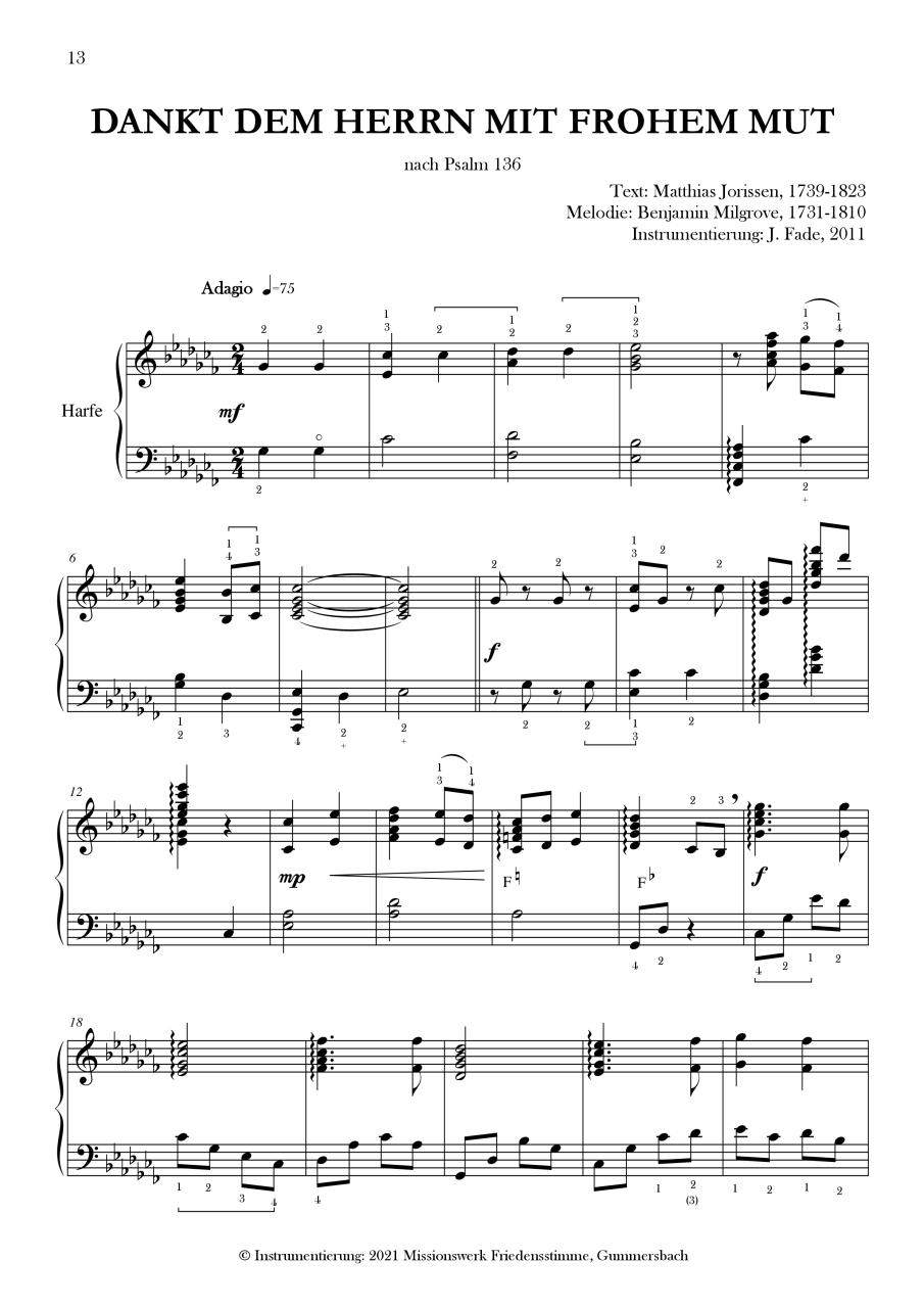 Harfenpartitur - Lobt Gott (Heft 1) Harfenpartitur - Lobt Gott (Heft 1)