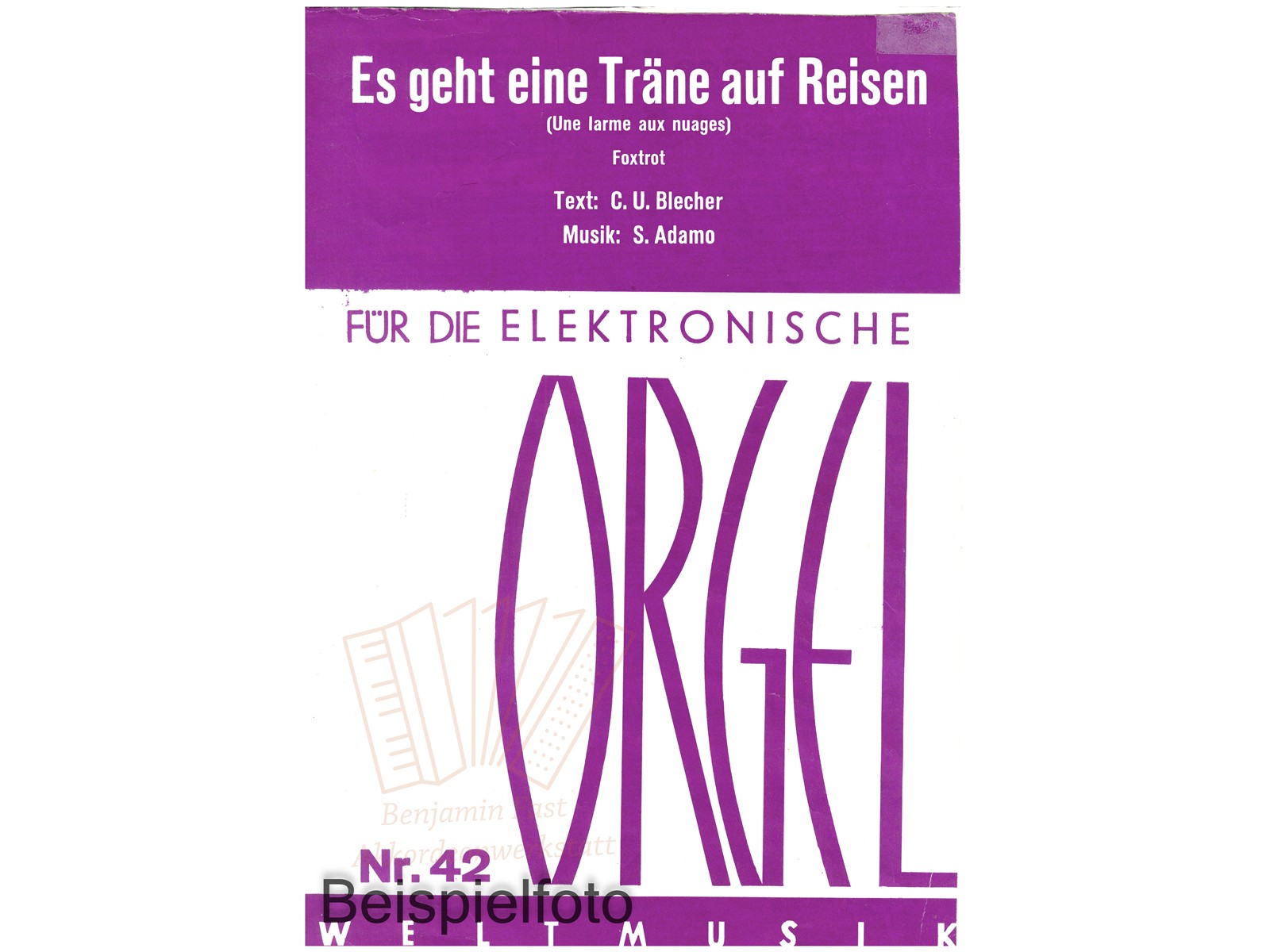 Es geht eine Träne auf Reisen, Einzelausgabe - Antiquariat