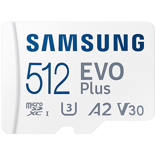 MicroSD 512GB Samsung EVO Plus MicroSDXC 130MB/s + Adap. MicroSD 512GB Samsung EVO Plus MicroSDXC 130MB/s + Adap.