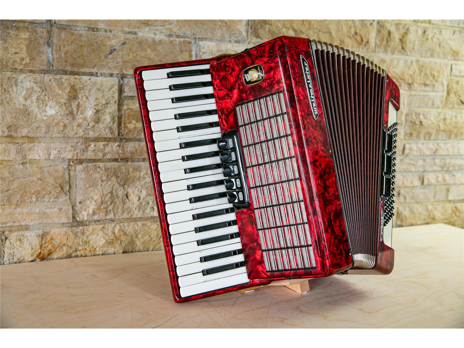 Akkordeon Weltmeister Stella 37/96/III/5/3 rot - gebraucht