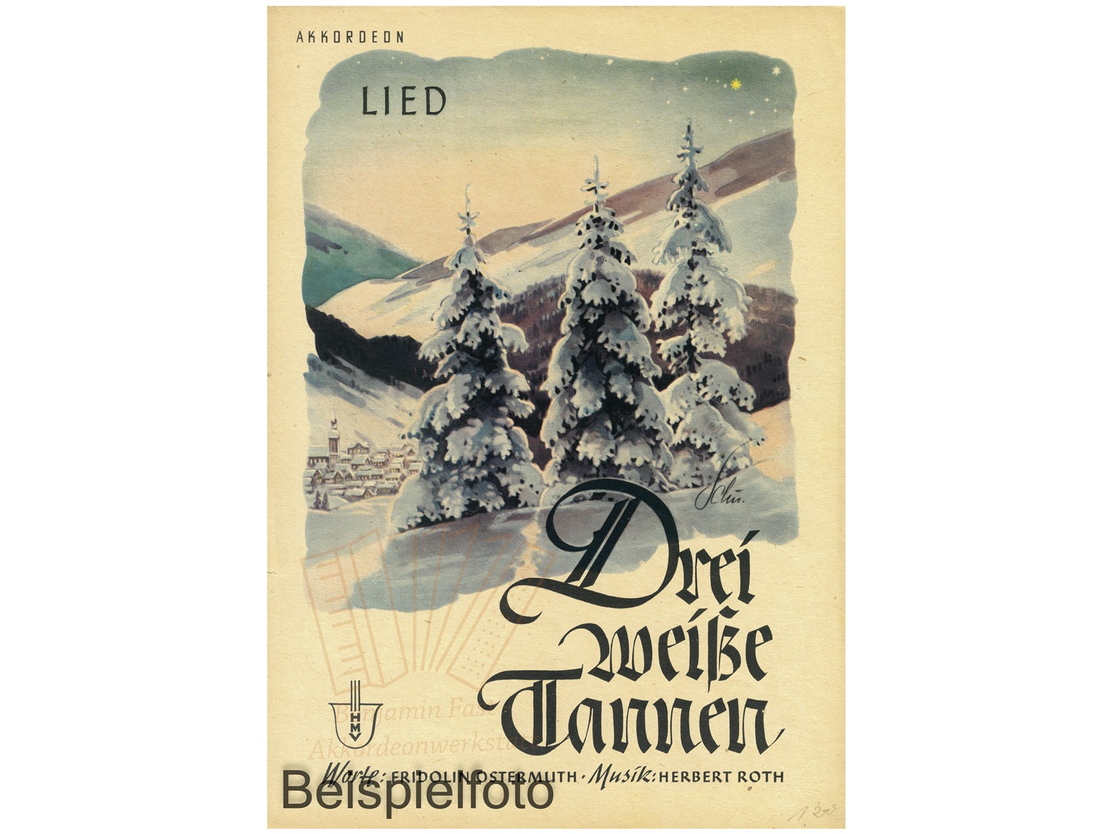 Drei weiße Tannen, Einzelausgabe - Antiquariat