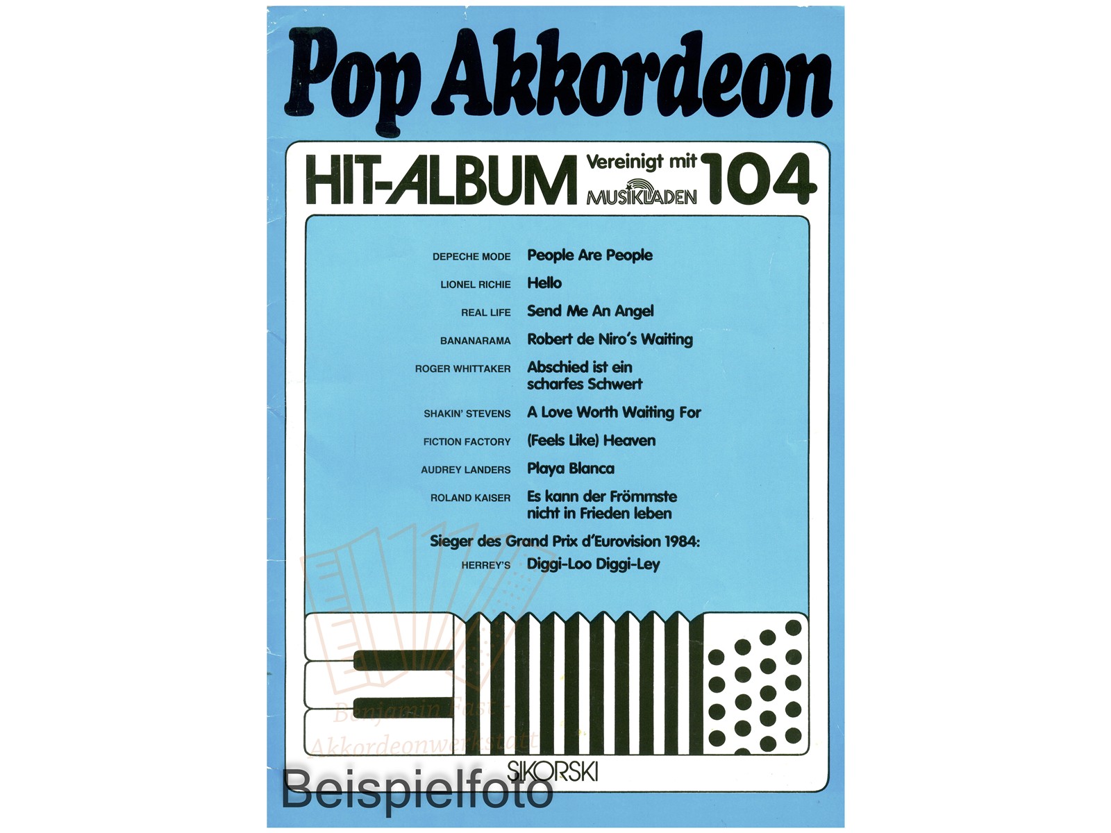 Pop Akkordeon Hit-Album 104 - Antiquariat