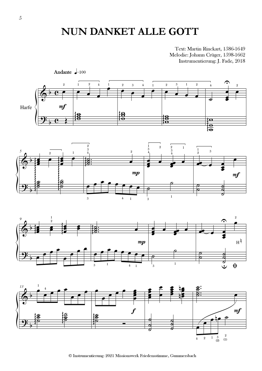 Harfenpartitur - Lobt Gott (Heft 1) Harfenpartitur - Lobt Gott (Heft 1)