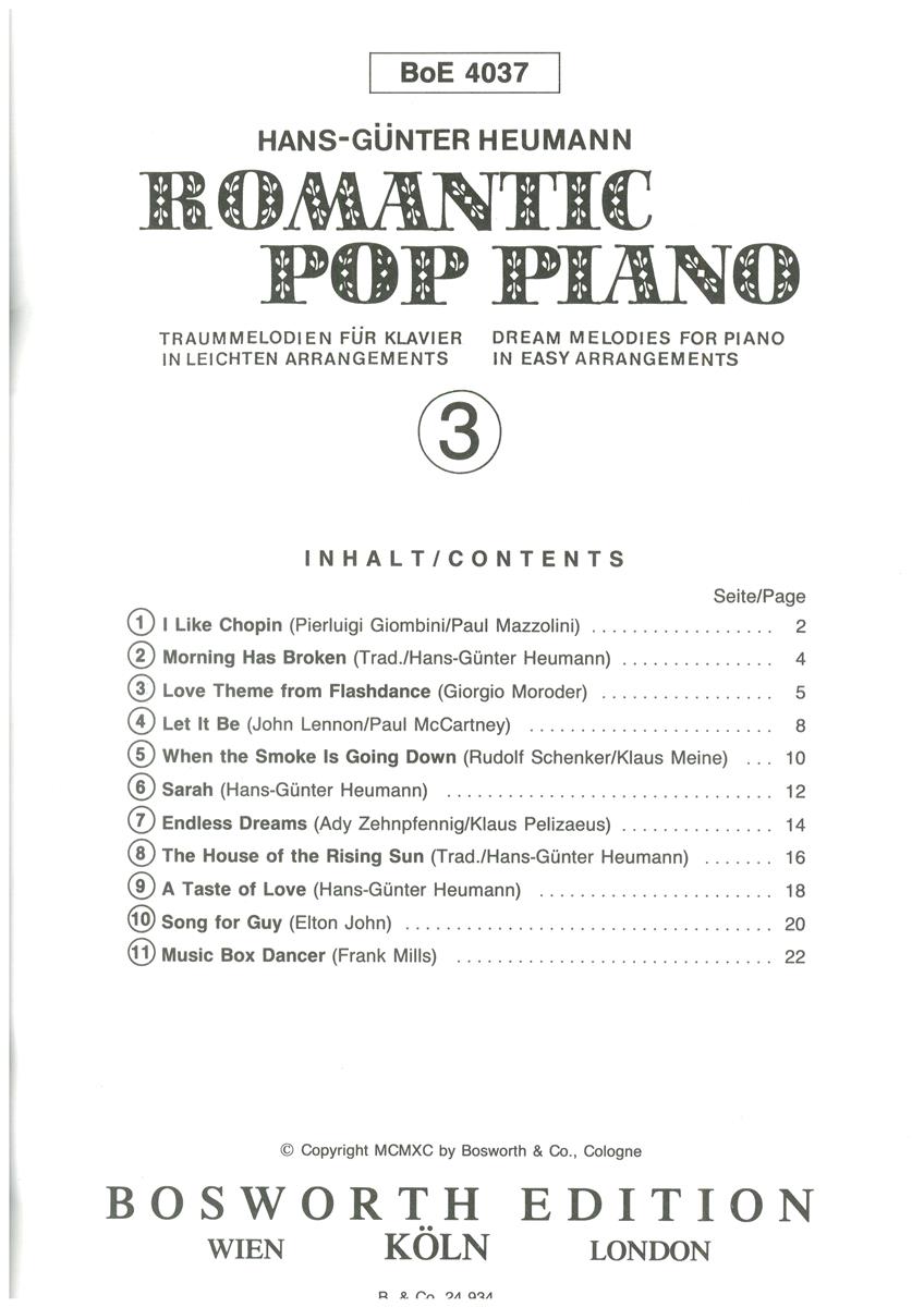 Romantic Pop Piano 3 - Antiquariat Romantic Pop Piano 3 - Antiquariat