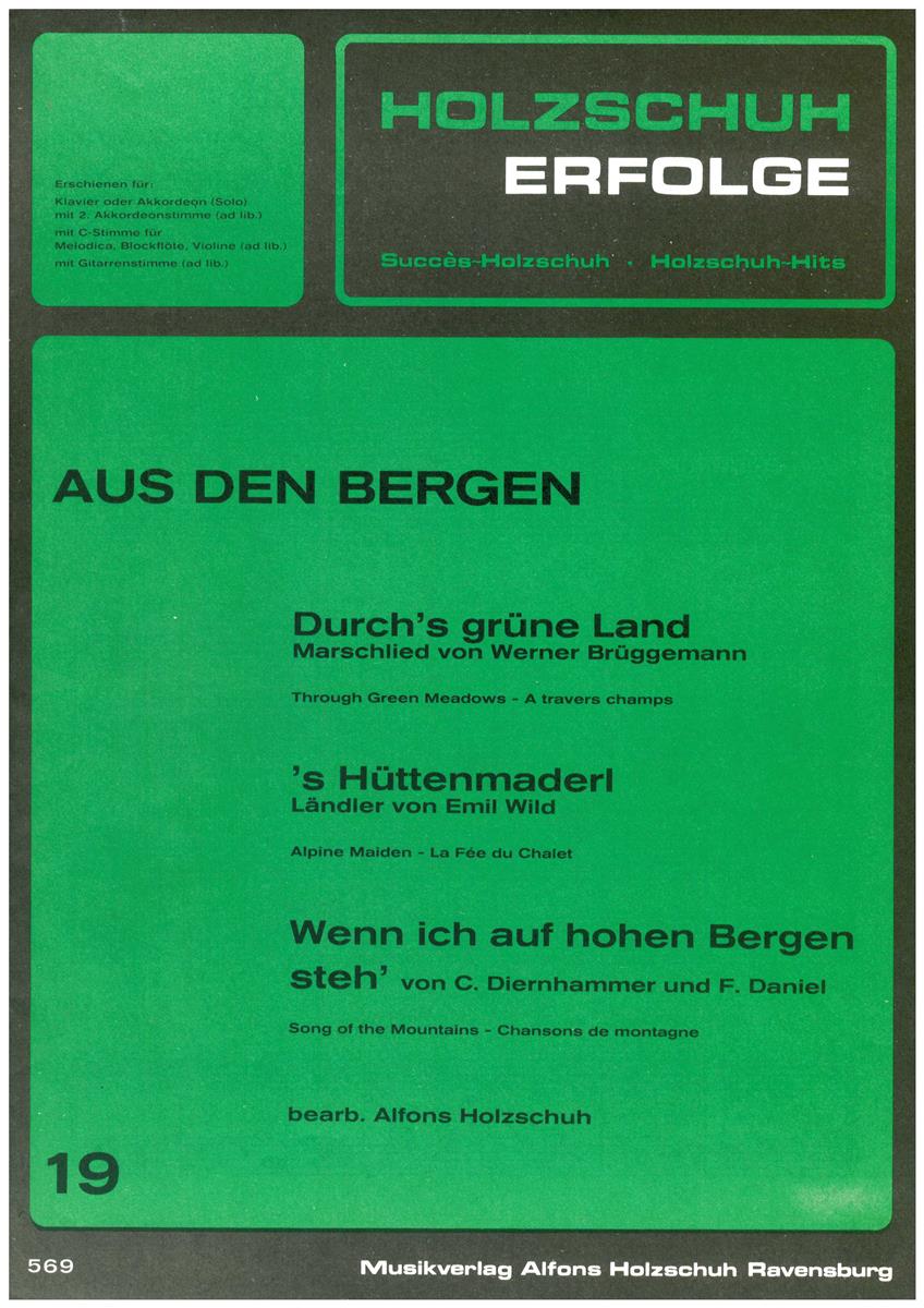 Holzschuh Erfolge 19, Aus dem Bergen Holzschuh Erfolge 19, Aus dem Bergen - Antiquariat