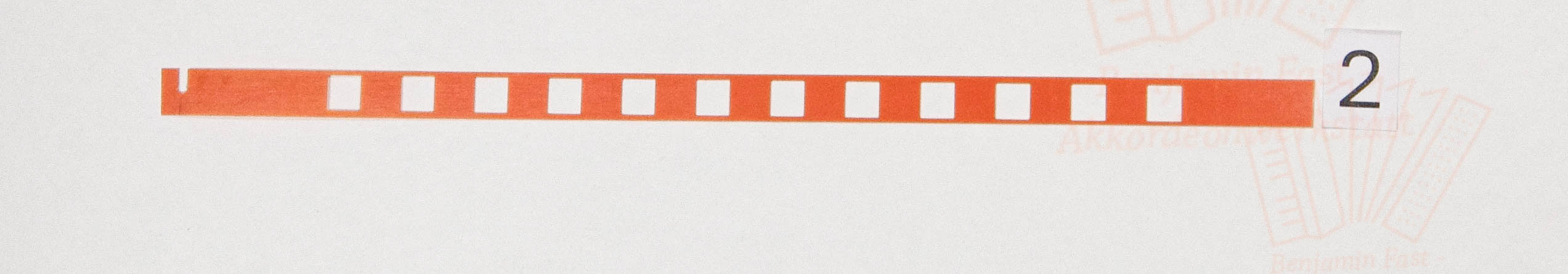 Registerlamelle Bass Kunststoff gerade Hohner, gebraucht 29x1,4