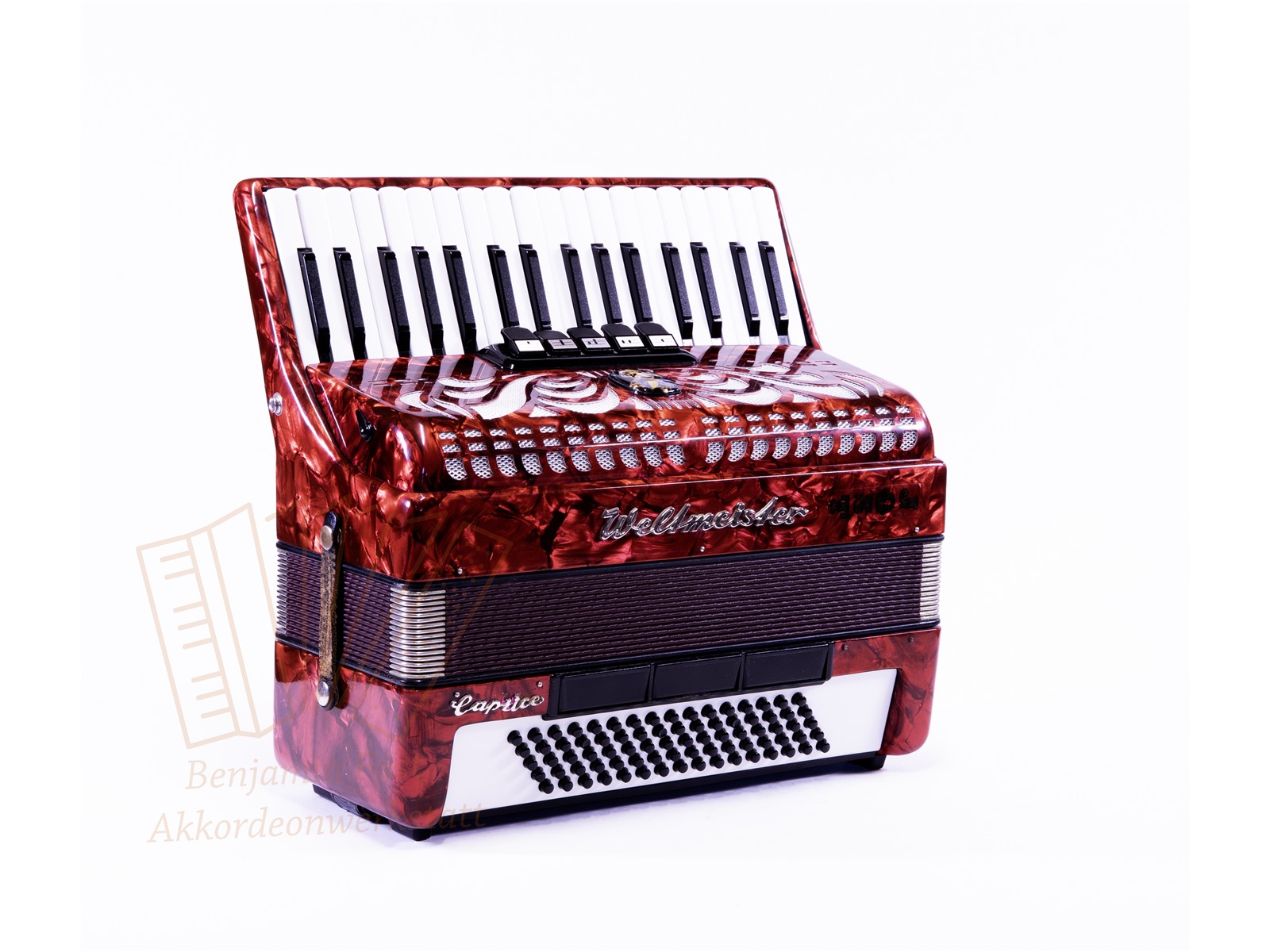 Akkordeon Weltmeister Caprice 34/80/III/5/3 rot - gebraucht