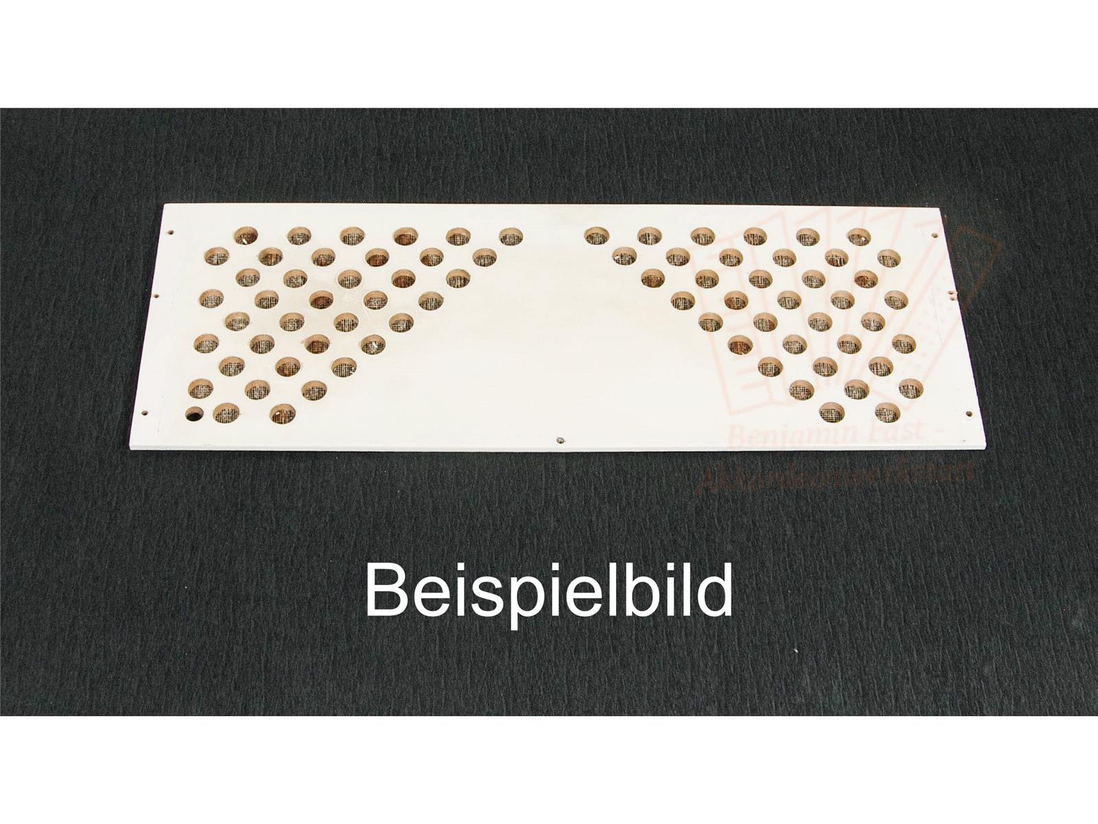 Bassdeckel Hohner 38x14 cm, weiß - gebraucht Bassdeckel Hohner 38x14 cm, weiß - gebraucht