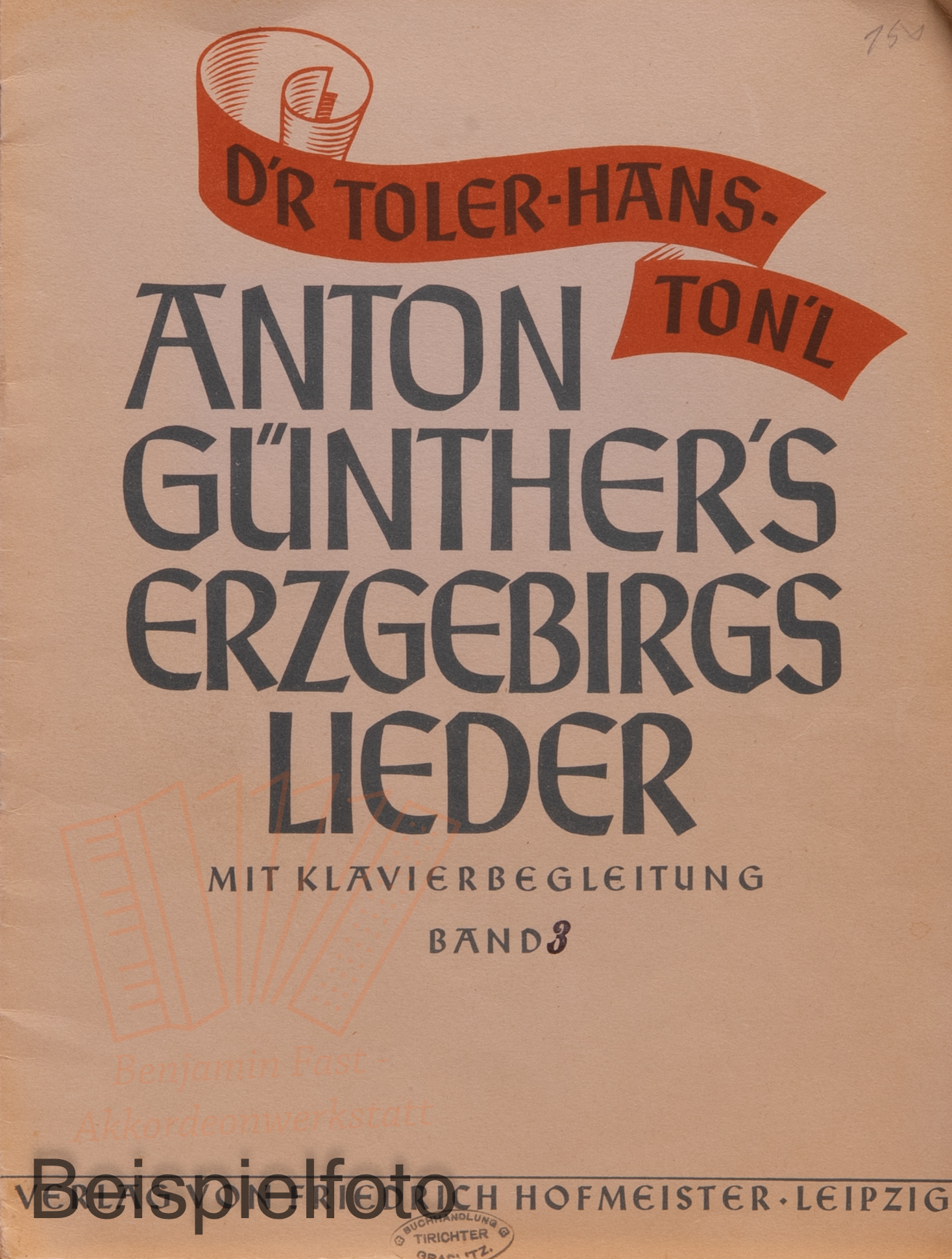 Anton Günthers Erzgebirgslieder 3 - Antiquariat