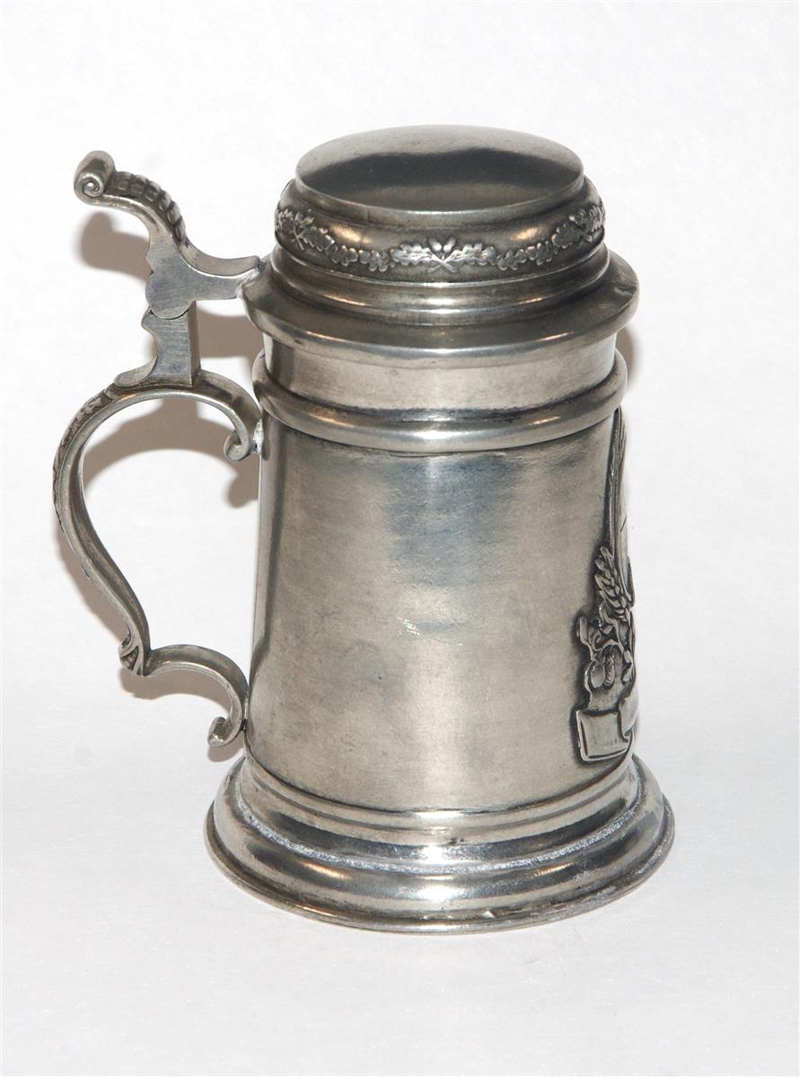 Bierkrug Zinnkrug Zinndeckel