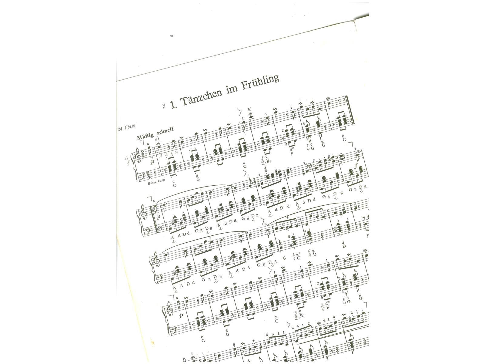 Musikmappe für Akkordeon 1, Bernau - Antiquariat
