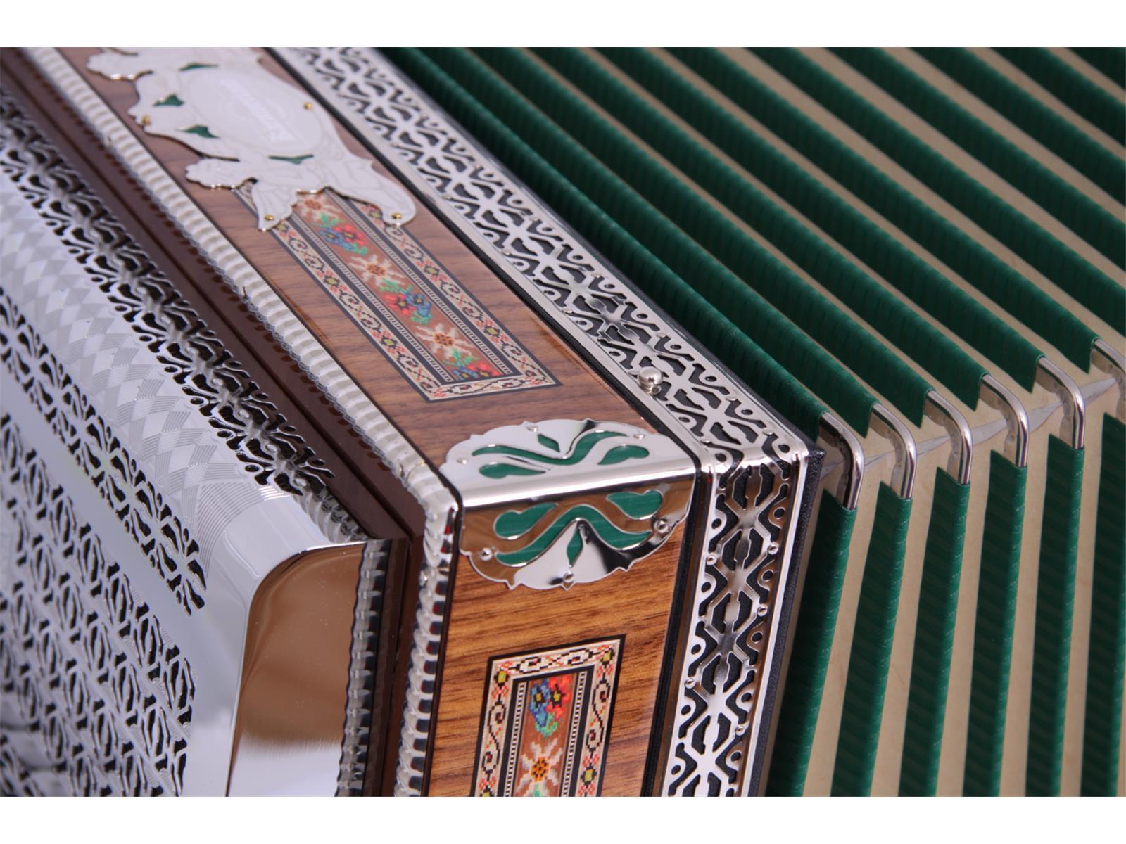 Steirische Harmonika Kärntnerland Edelholz grün Steirische Harmonika Kärntnerland Edelholz grün C/F/Bb/Eb