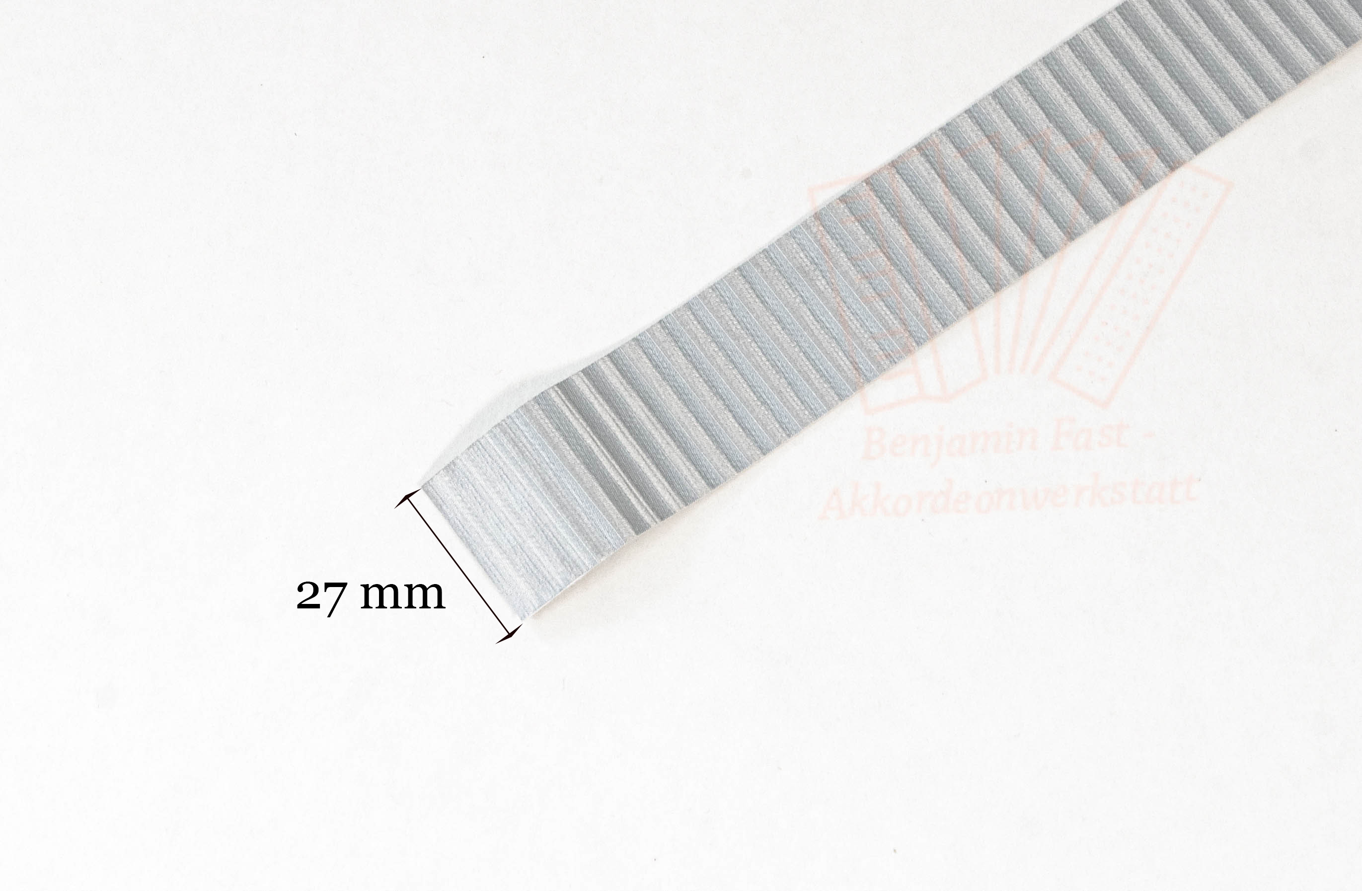 Kalikostreifen silber schraffiert 27mm Meterware Kalikostreifen silber schraffiert 27mm Meterware