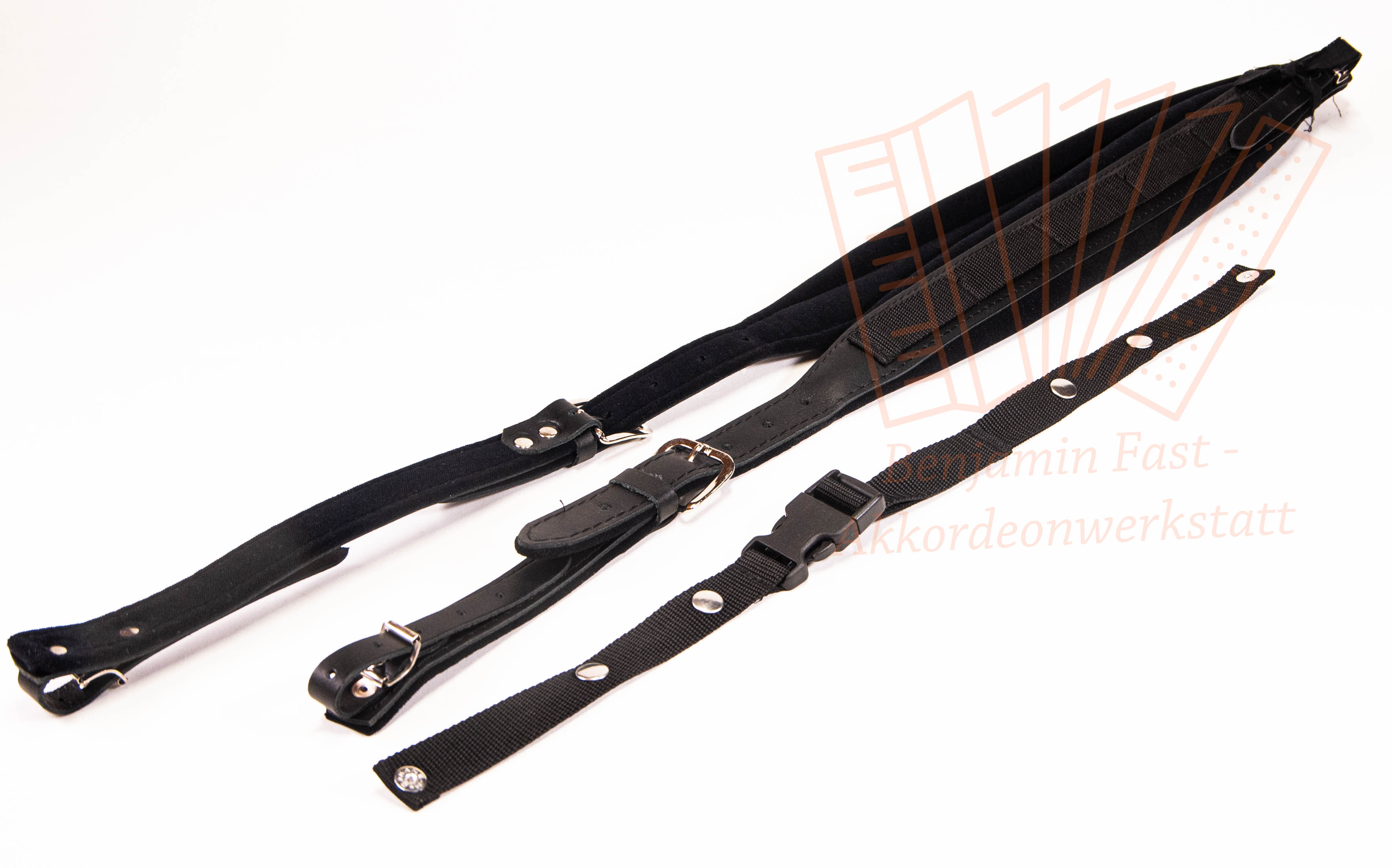 Trageriemen Premium schwarz Leder/Samt Schlaufenband 120 Bass Trageriemen Premium schwarz Leder/Samt Schlaufenband 120 Bass