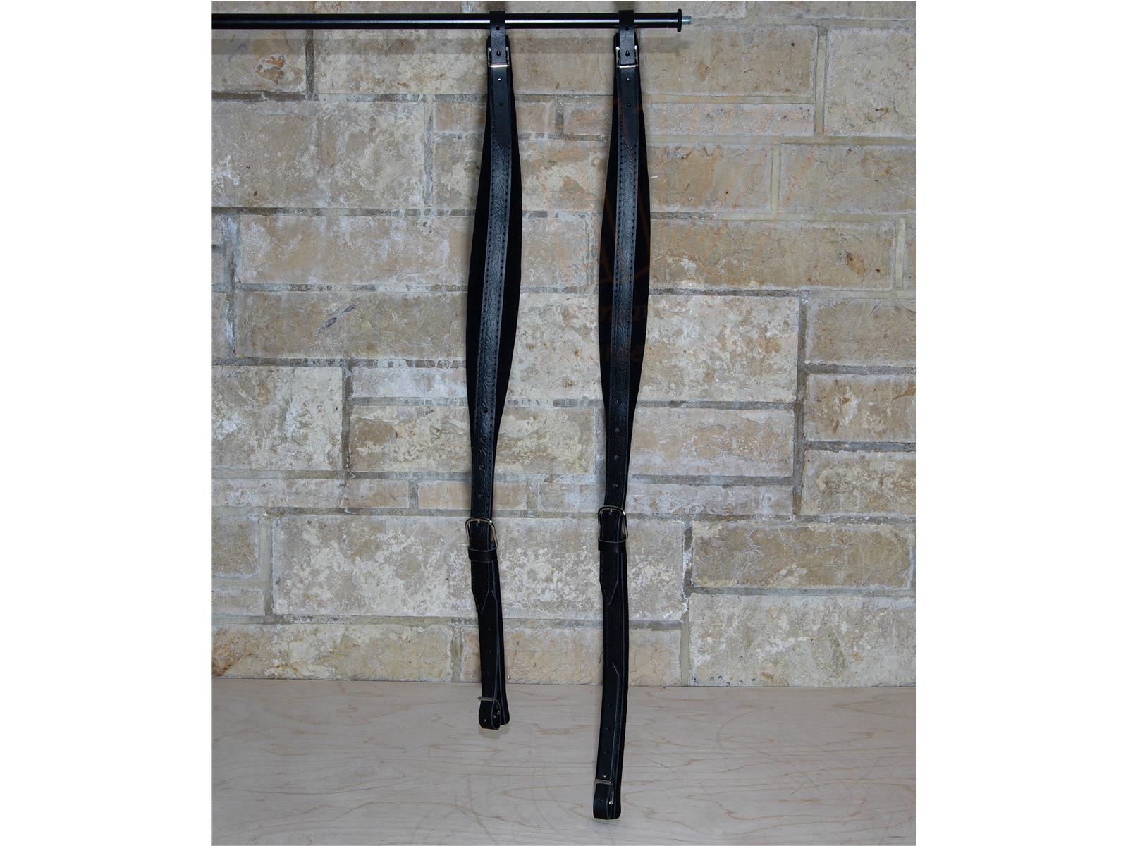 Trageriemen Standard, S Leder/Samt schwarz 48-72 Bass