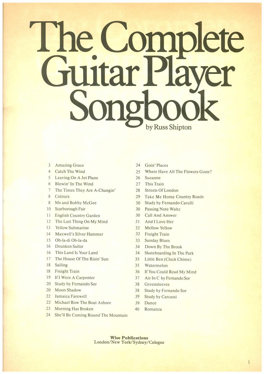 The complete guitar player - songbook 1 - Antiquariat The complete guitar player - songbook 1 - Antiquariat