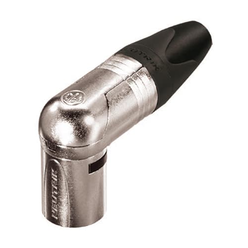 XLR-Stecker gewinkelt 3p. male vernickelt