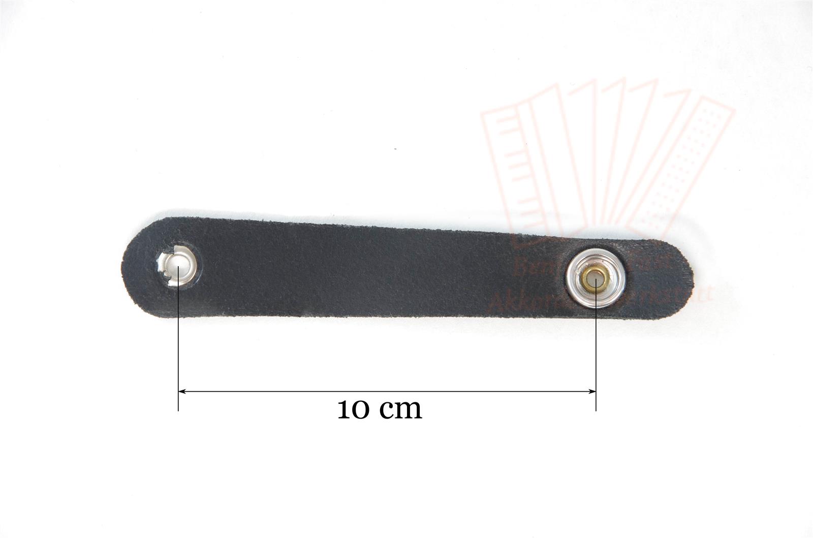 Balgzuhalter Leder einfach schwarz 10cm