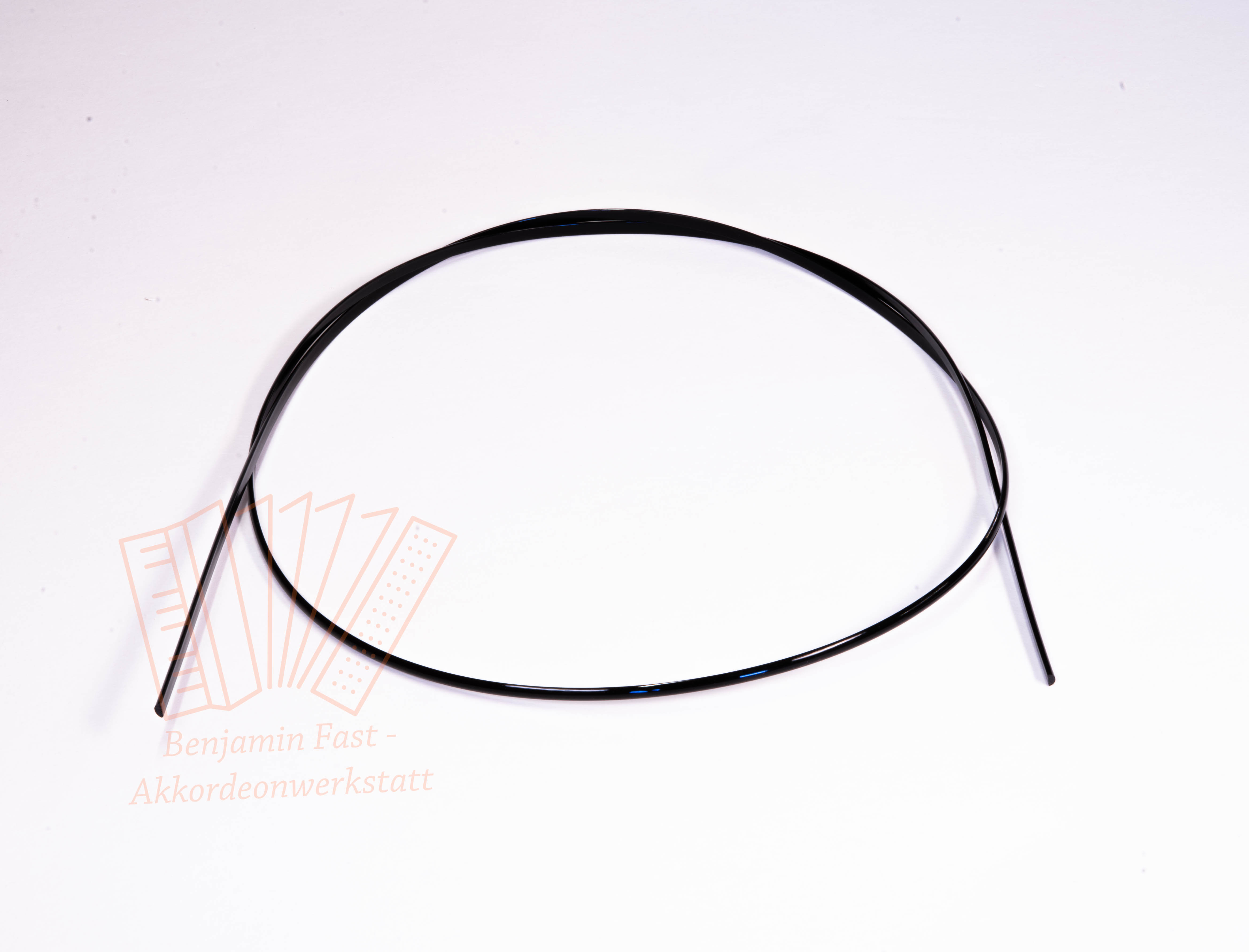 Halbrundstab Zierleiste Balgrahmen schwarz 2,5x6mm  1,5m