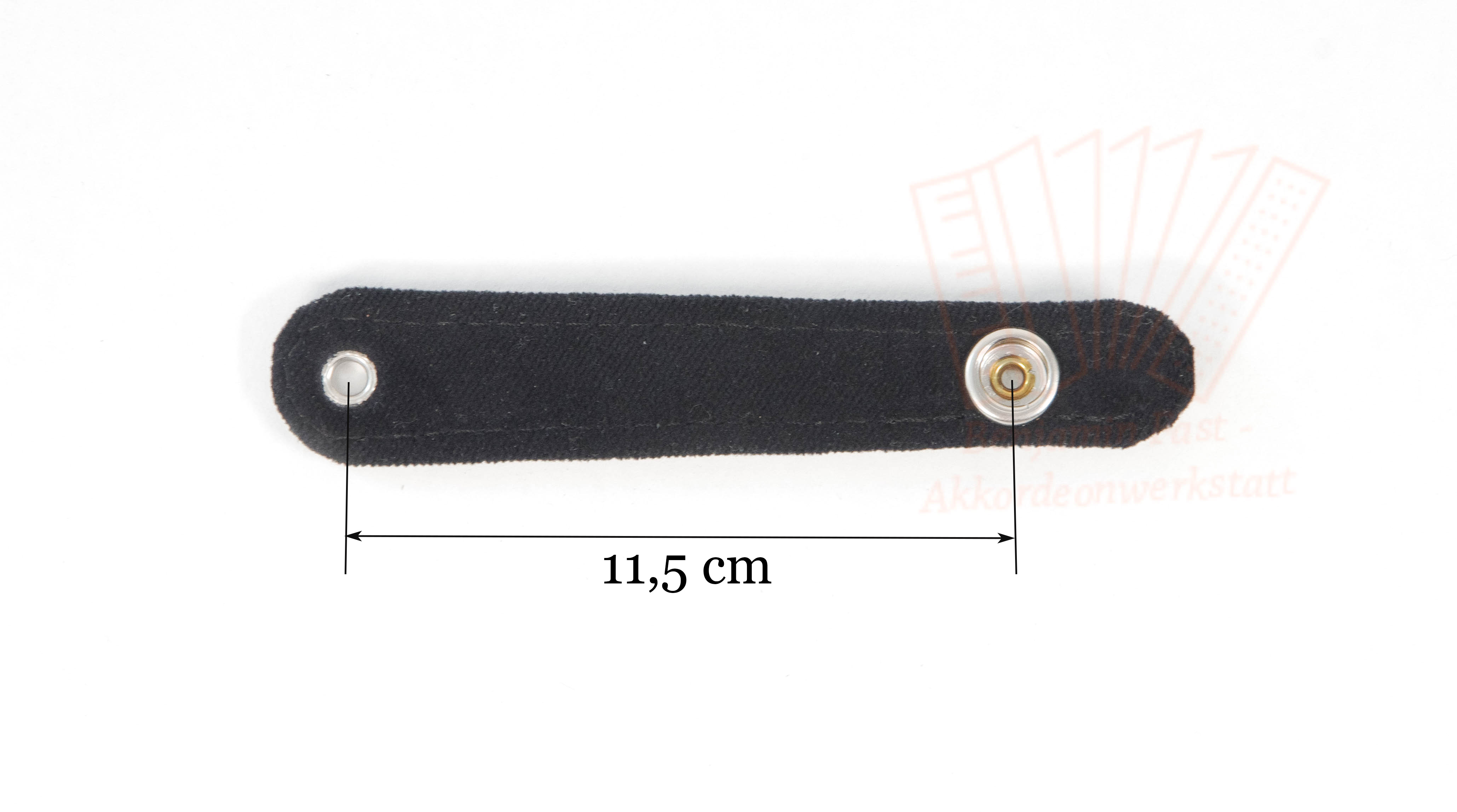 Balgzuhalter Leder einfach schwarz 11,5cm Balgzuhalter Leder einfach schwarz 11,5cm
