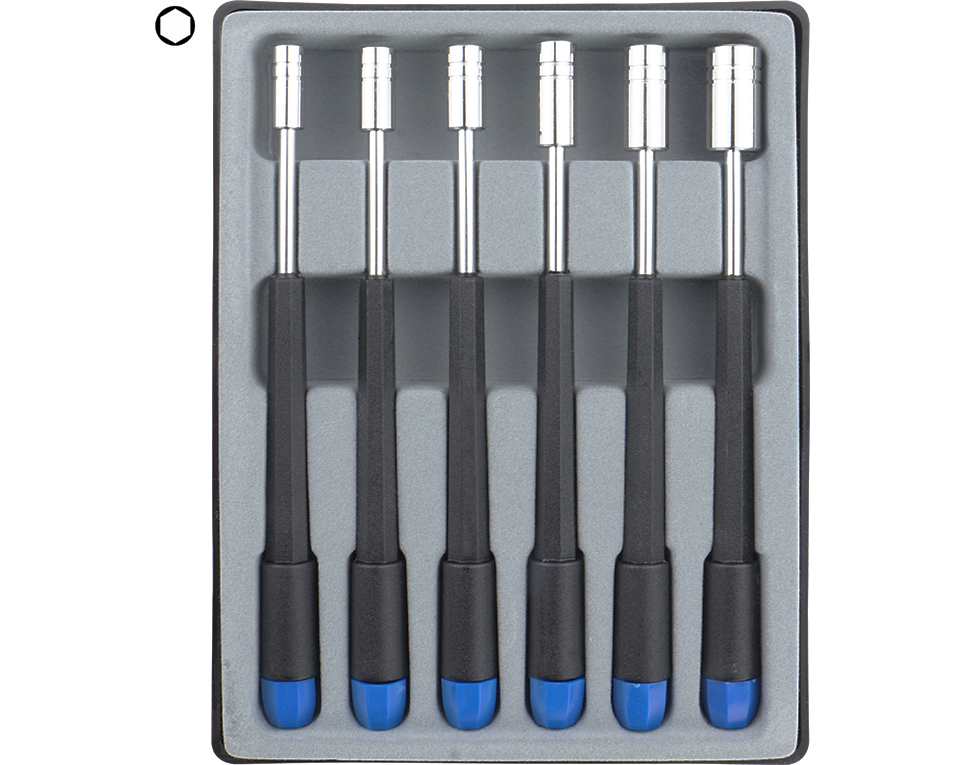 Sechskant Steckschlüssel Set 6-tlg. 4,0 - 8,0 mm Sechskant Steckschlüssel Set 6-tlg. 4,0 - 8,0 mm
