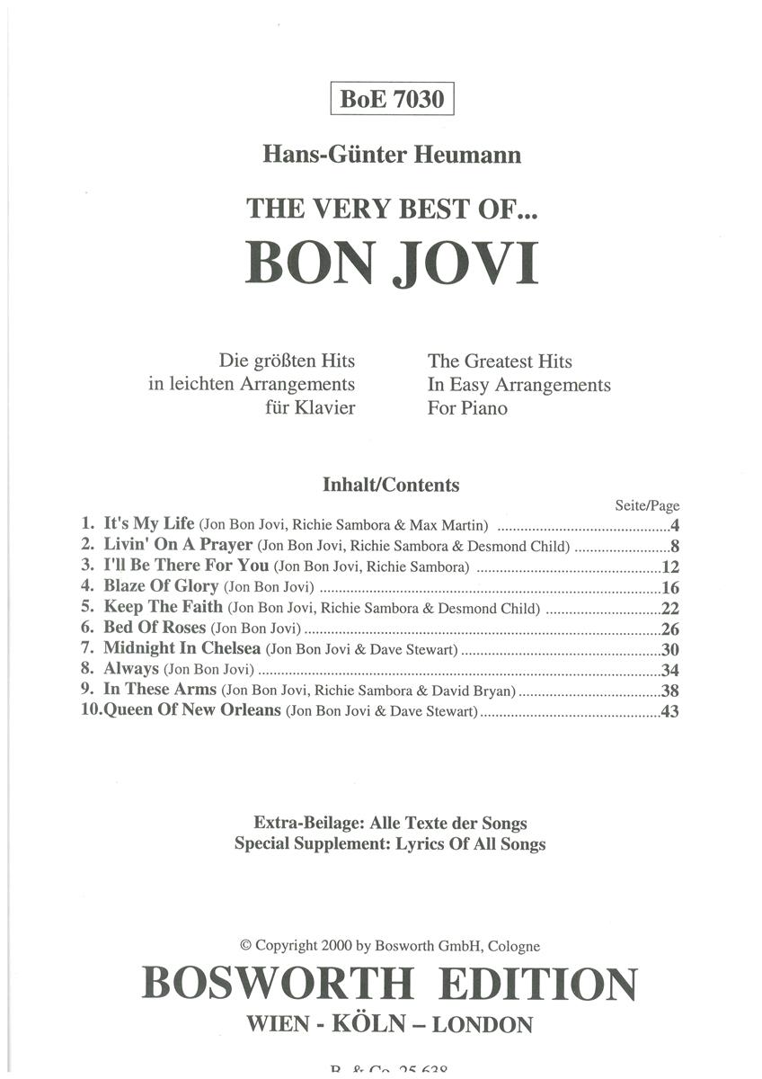 Very best of Bon Jovi - Antiquariat