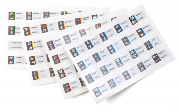 Das Bibel-Griffregister mit Symbolen Das Bibel-Griffregister mit Symbolen