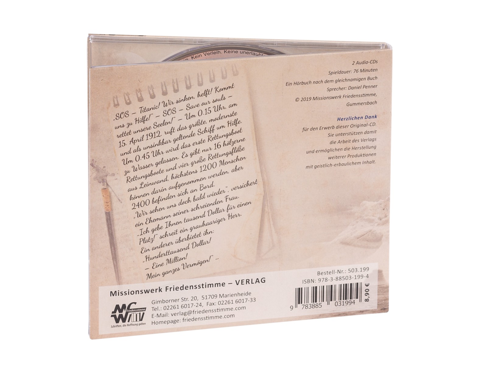 Hörbuch 2 CDs - SOS Titanic