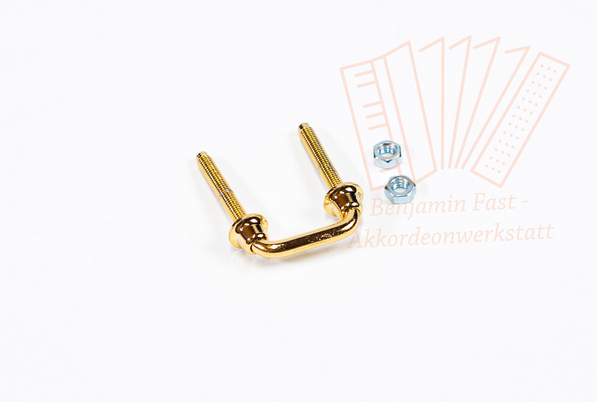 Trageriemenhalter U-Form gold