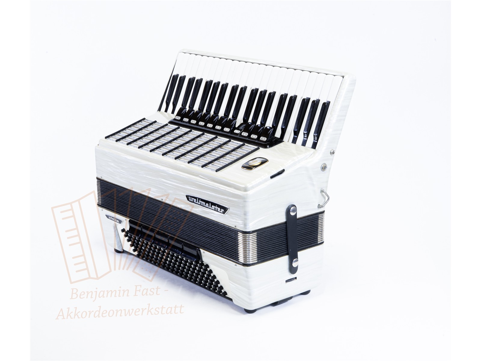 Akkordeon Weltmeister Stella 120 41/120/IV/11/5 weiß - gebraucht