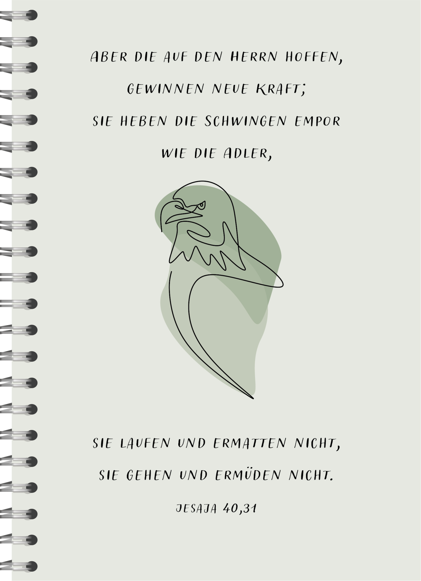 Notizblock - Adler Jesaja 40,31