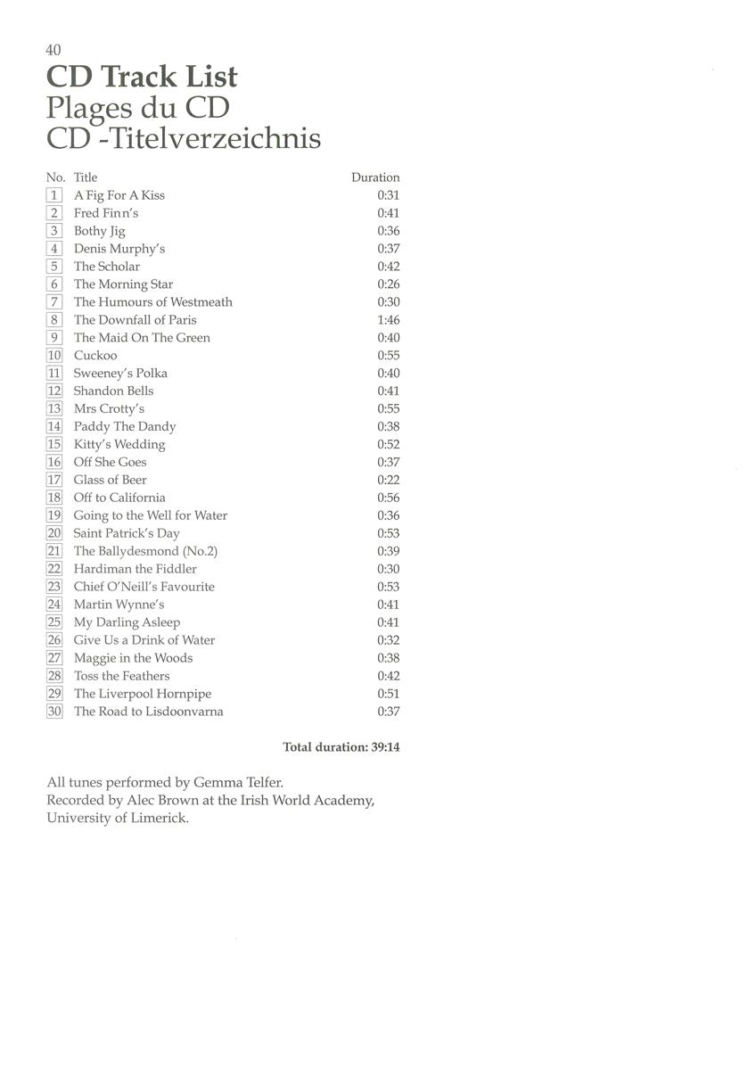 Irish Folk Tunes, Akkordeon, Gemma Telfer Irish Folk Tunes, Akkordeon, Gemma Telfer