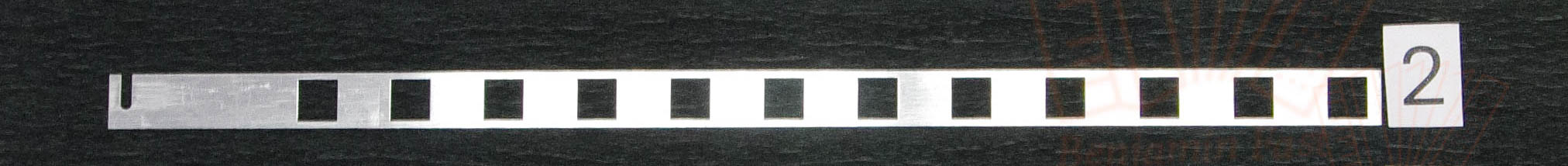 Registerlamelle Bass Alu gerade Hohner, gebraucht 35x1,5