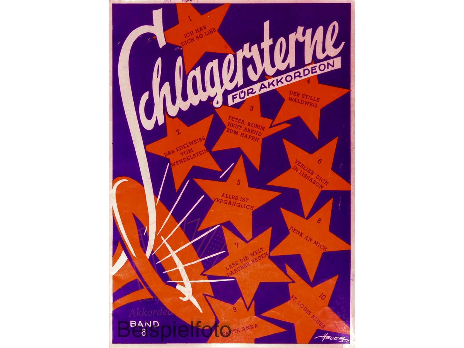 Schlagersterne für Akkordeon 8 - Antiquariat