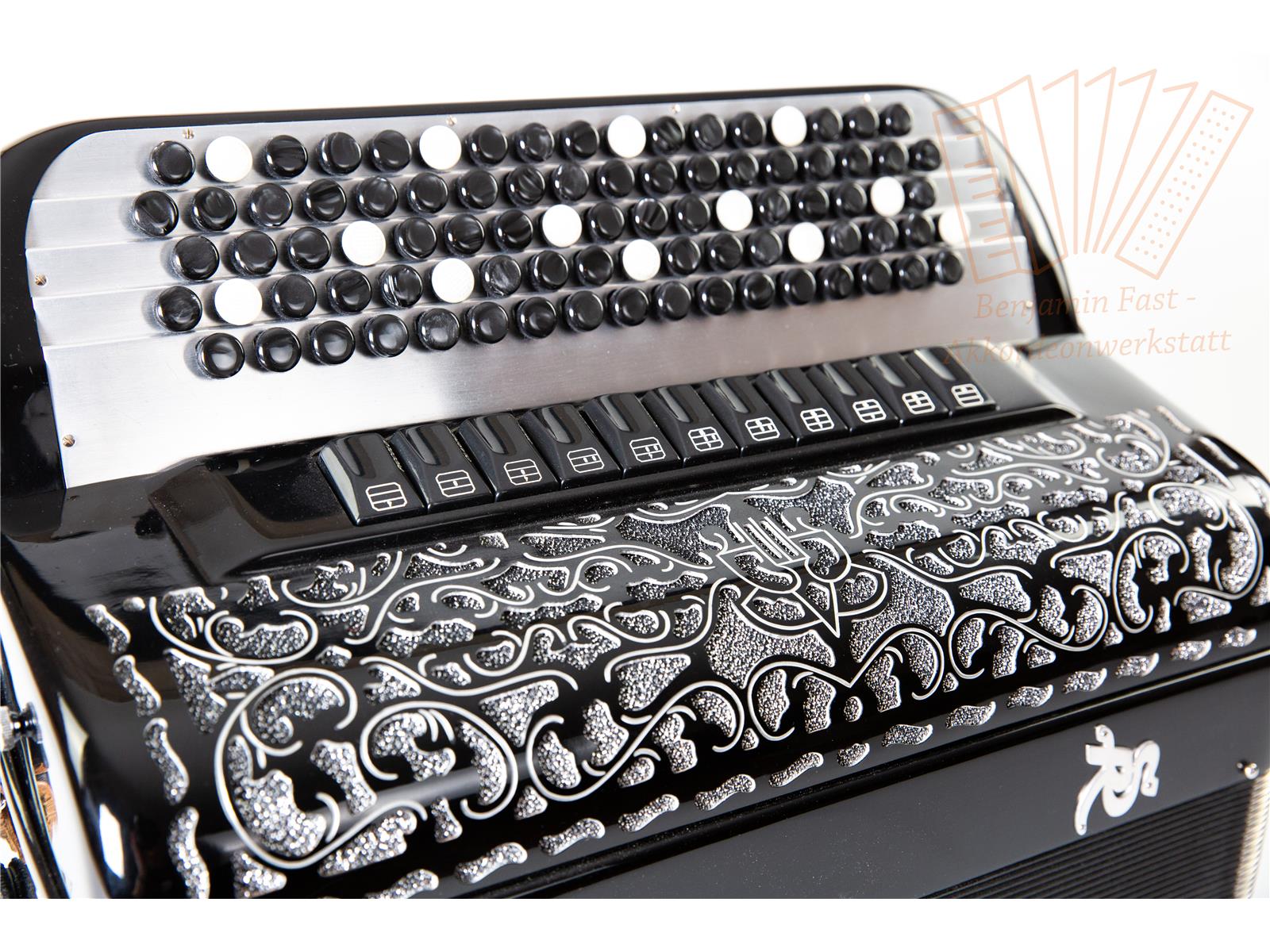 Knopfakkordeon SR Cassotto C-Griff a Mano 4-chörig Sabbatini gebraucht