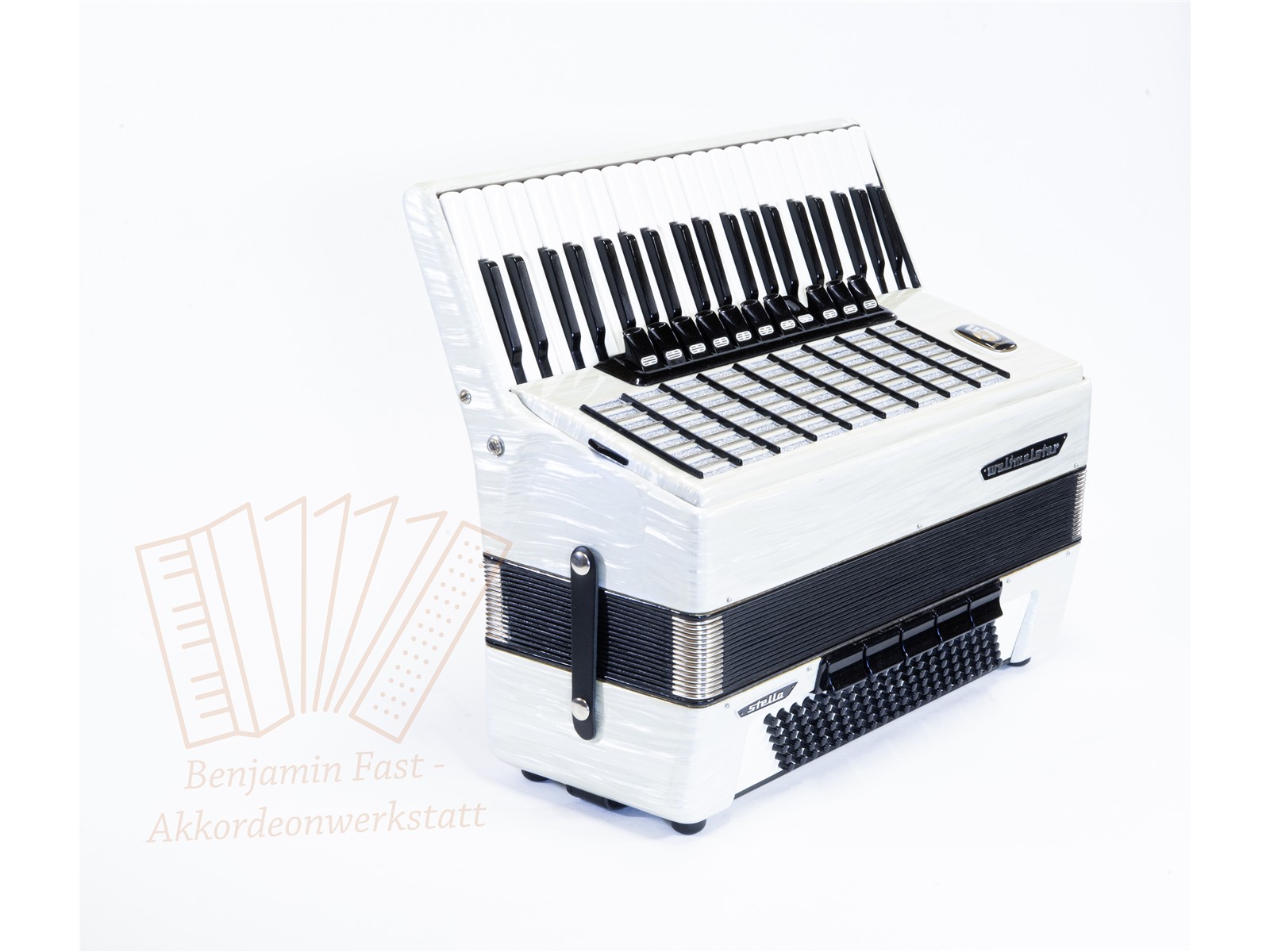 Akkordeon Weltmeister Stella 120 41/120/IV/11/5 weiß - gebraucht
