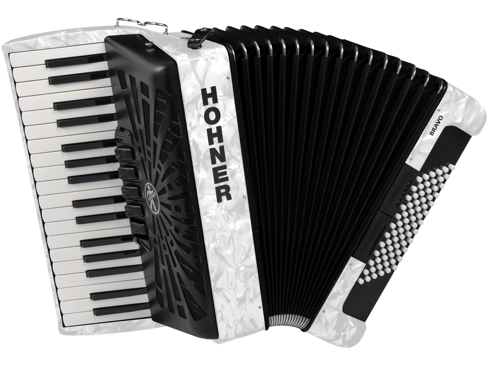 Akkordeon Hohner Bravo III 72 Bass Akkordeon Hohner Bravo III 72 Bass weiß