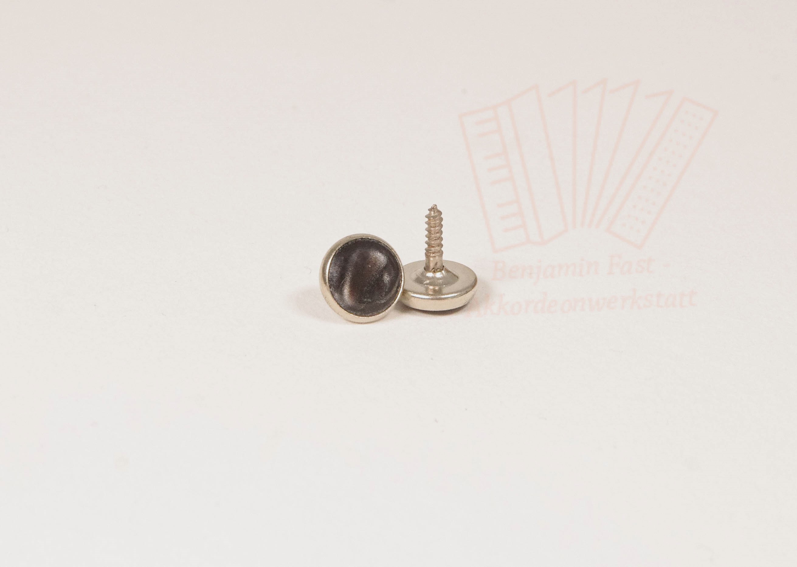 Knopf schwarz/silber 8,5mm glatt Gewinde Knopf schwarz/silber 8,5mm glatt Gewinde